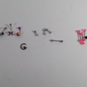 🌷5/25 SALE Mixed lot Body Jewelry Tongue Eyebrow Labret Belly button Rings